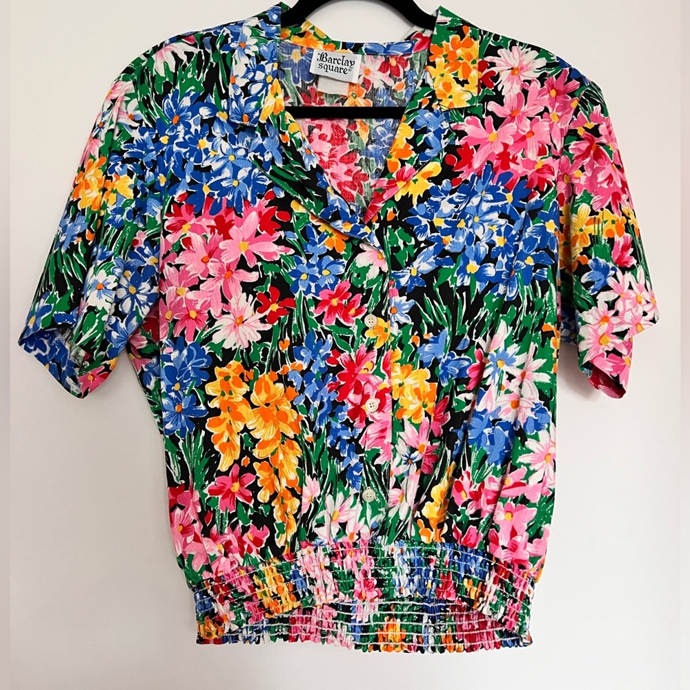 VINTAGE BARCLAY SQUARE FLORAL TOP
